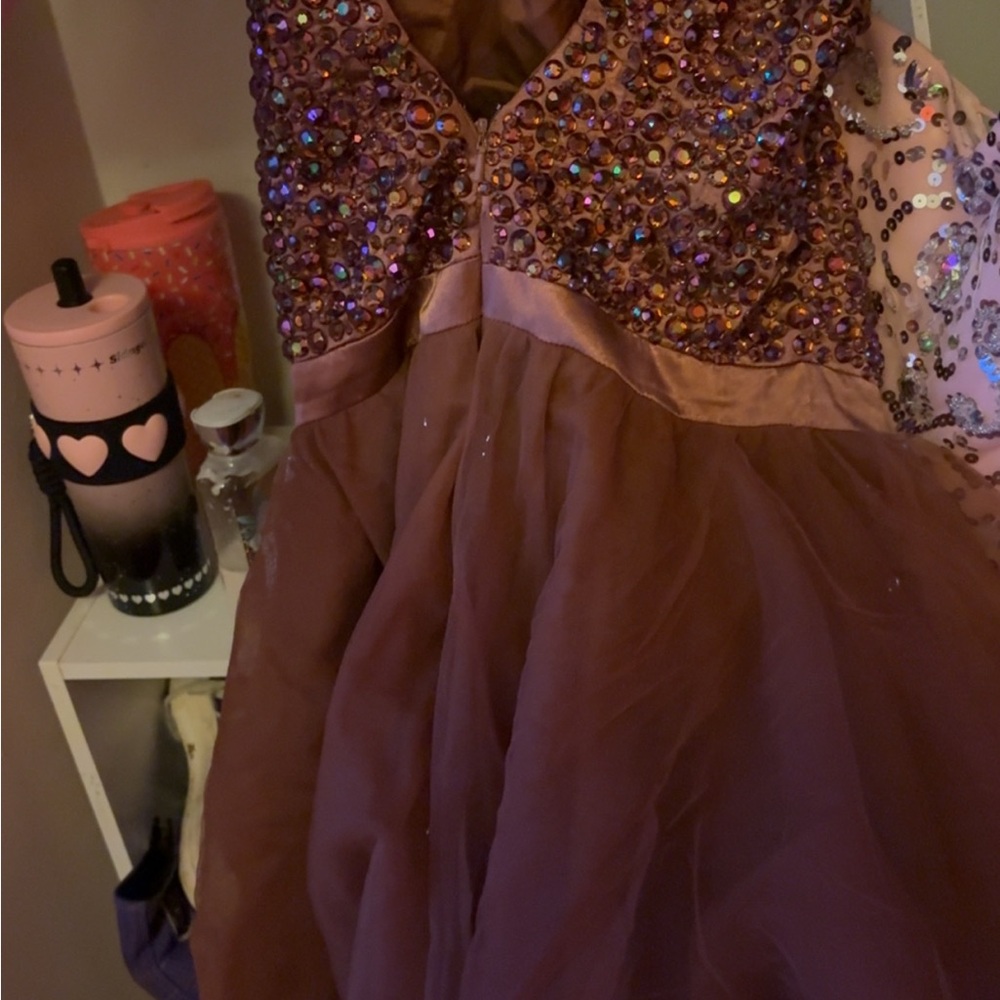 Sherri Hill Kids Dress in Rich Purple with Embellishments